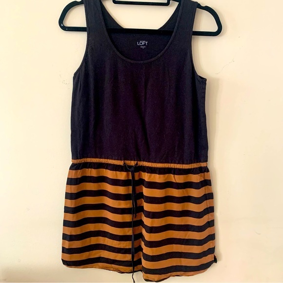 LOFT Dresses & Skirts - Ann Taylor LOFT Black & Brown Tank Dress M